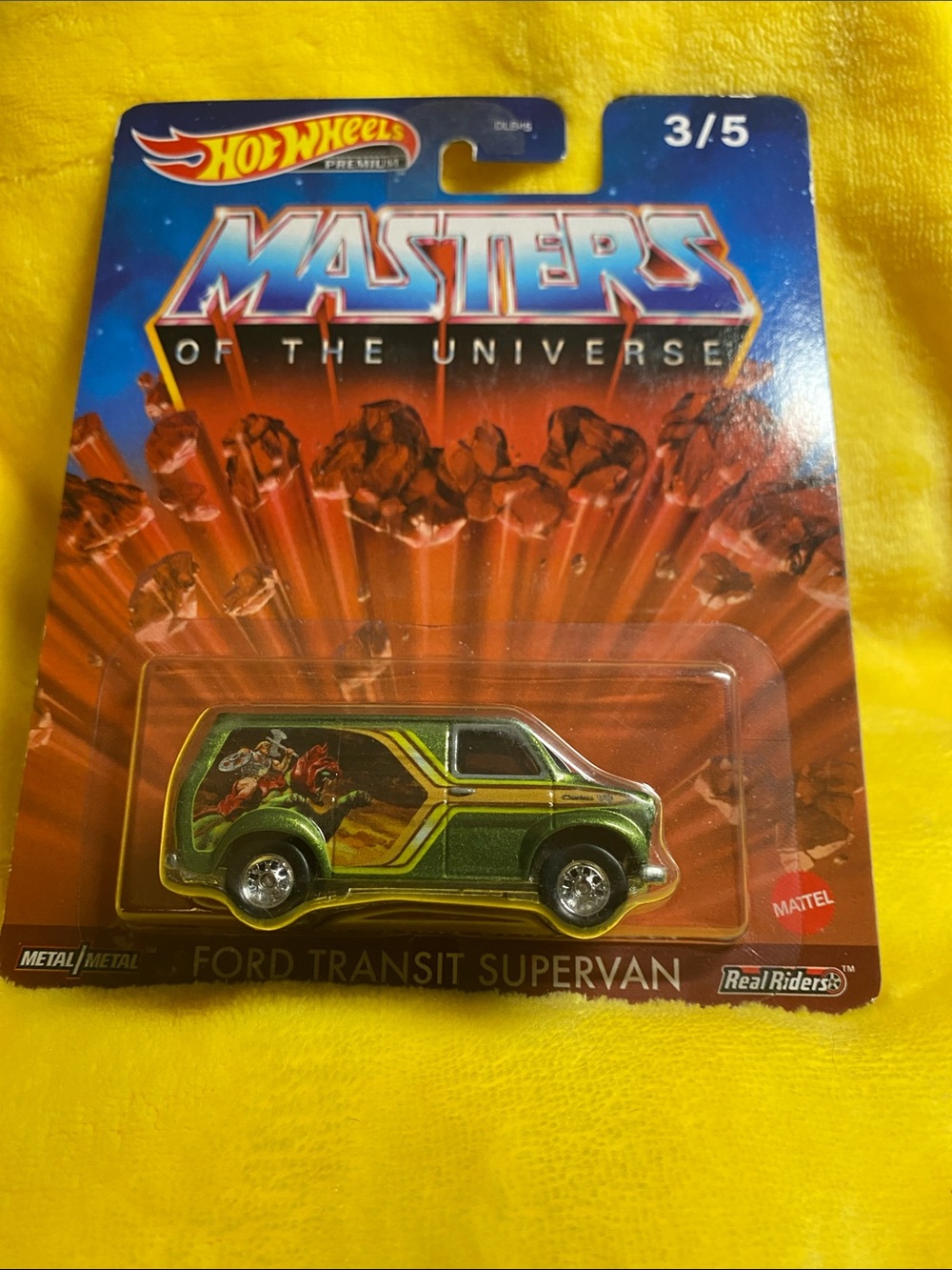 Hot wheels Masters of the Universe Green Ford Transit Supervan Toy